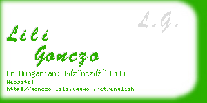 lili gonczo business card